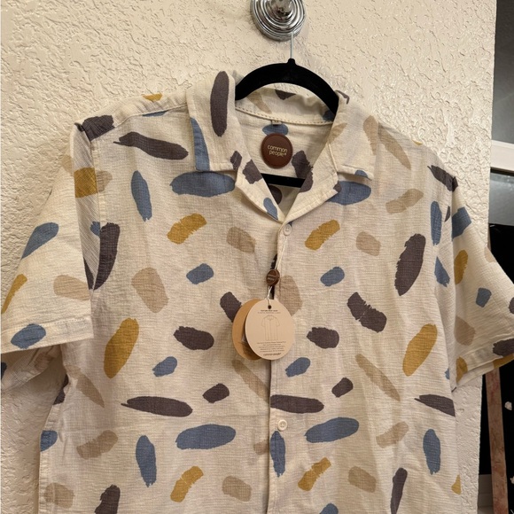 Common People Clothing Other - Common People Brushstroke Shirt Men’s M Multicolor Camp Collar Resort NWT Resort
